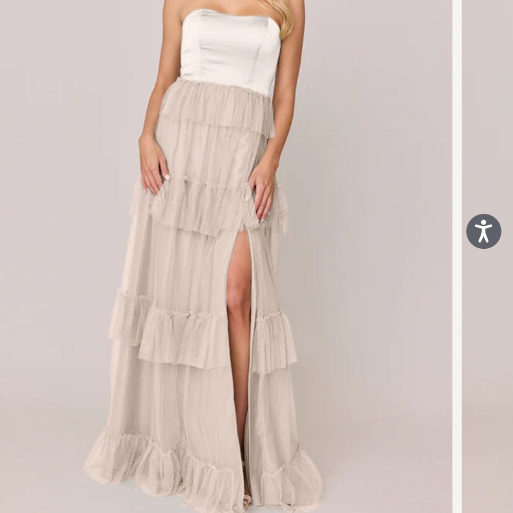 Champagne bridesmaid dress